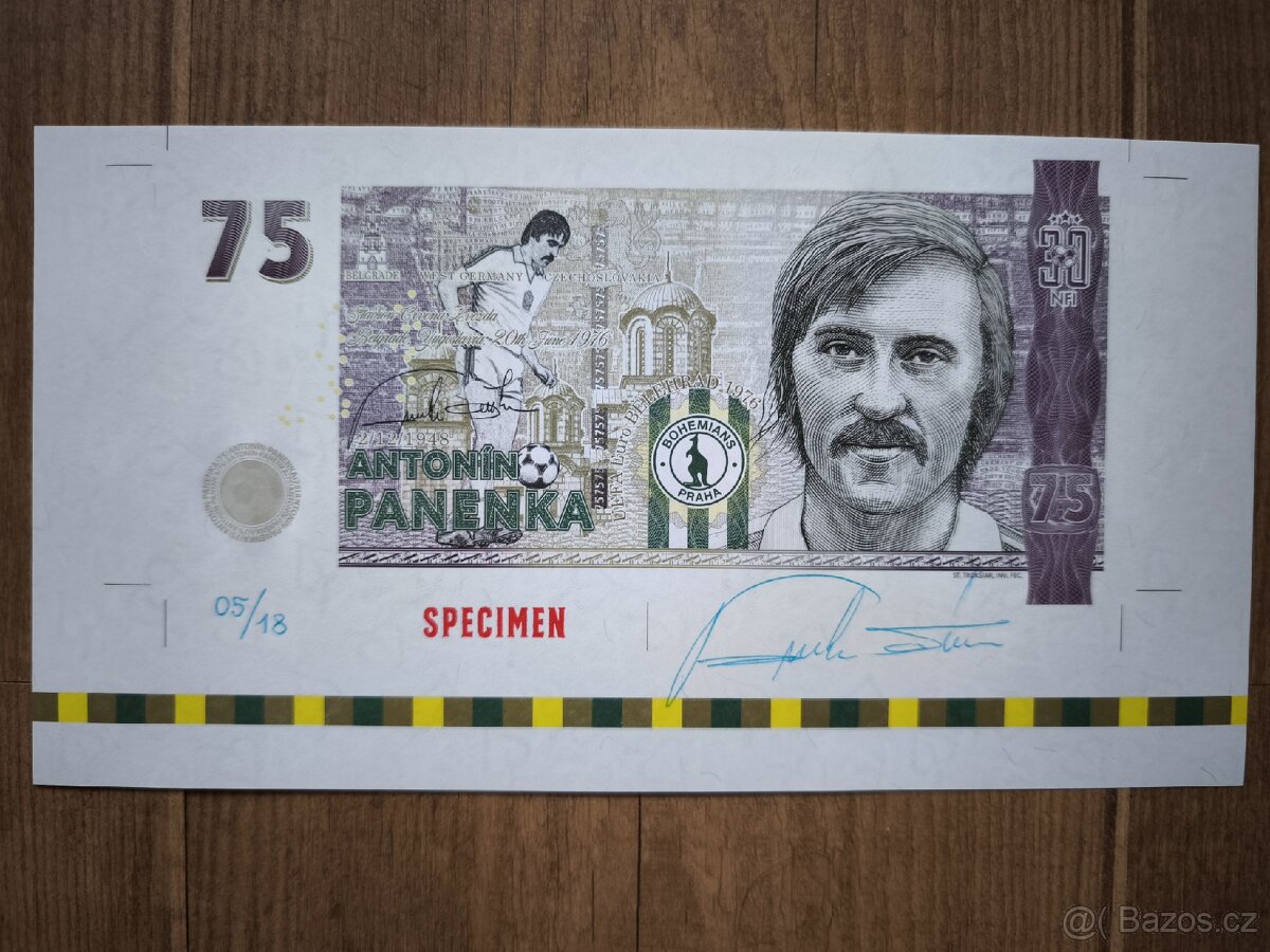 5ks Antonín Panenka 75 - bankovní arch - 4