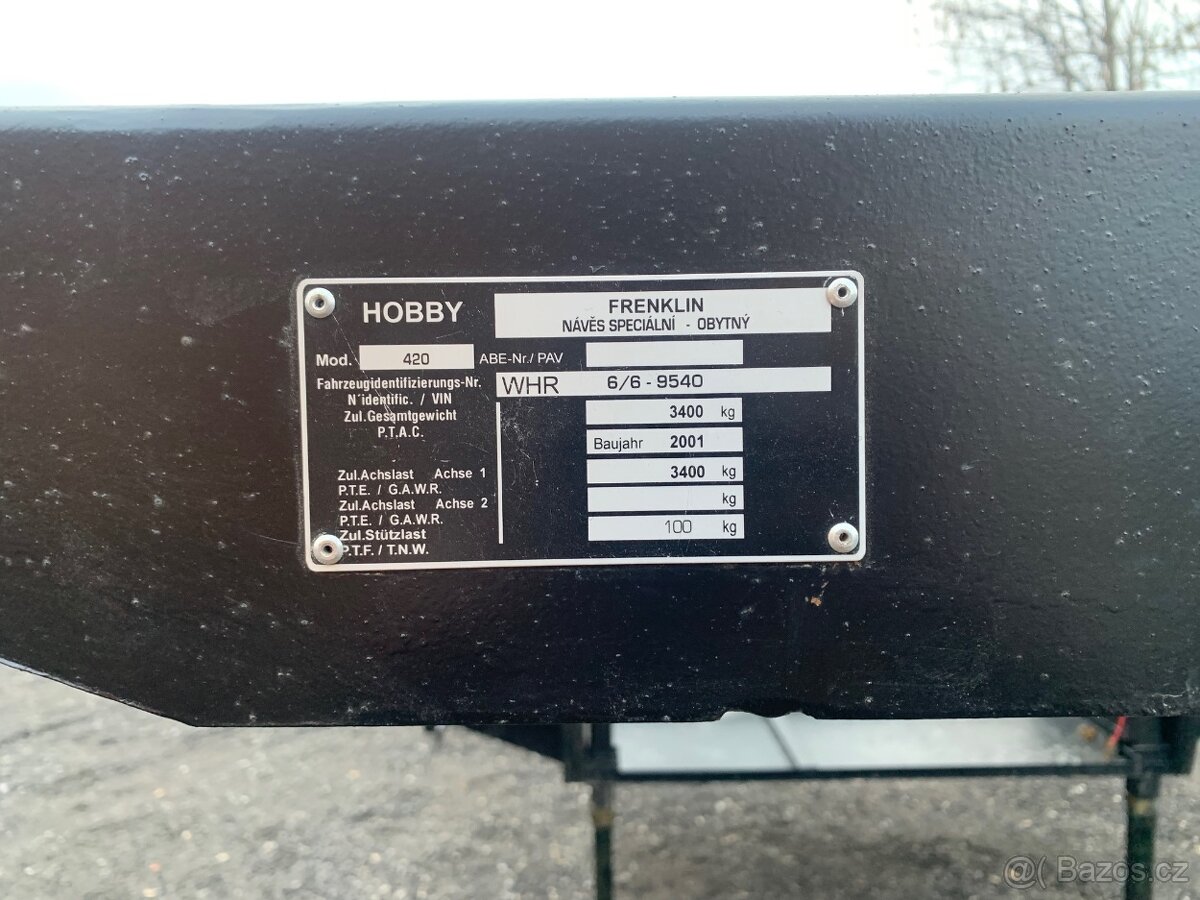 Prodám přívěs 2,4 m x 12m / s českým TP - 4