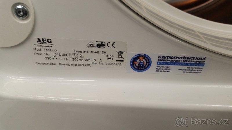 Sušička AEG L59800, REPASOVANÁ SE ZÁRUKOU - 4