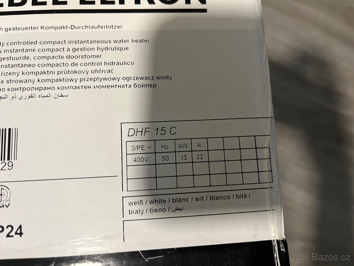 Průtokový ohřívač 15kW - 4