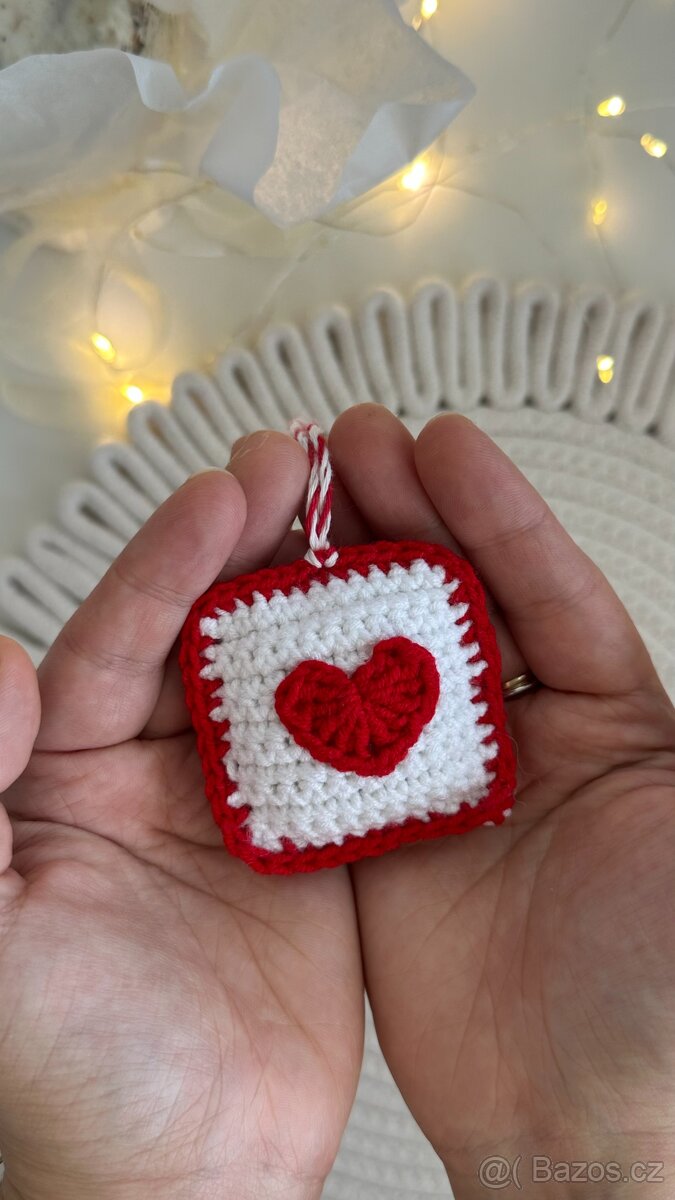 Háčkované vánoční ozdoby – sada dekorací - - 4