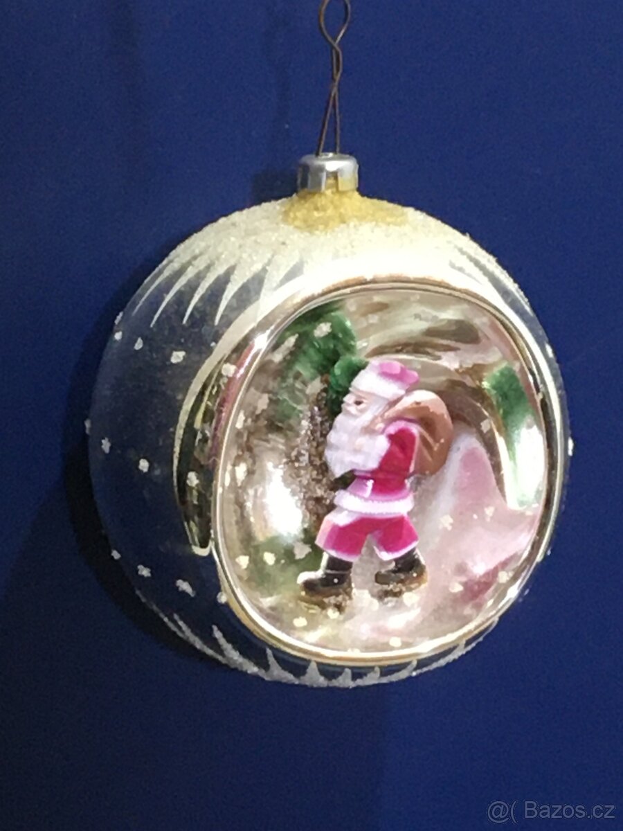 Staré vánoční ozdoby - vlep - 6ks - 4