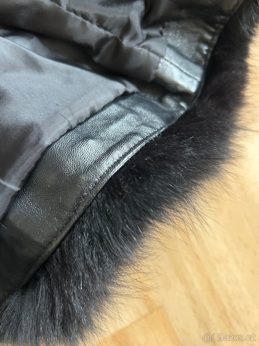 Kožená vesta s pravou kožešinou - 4