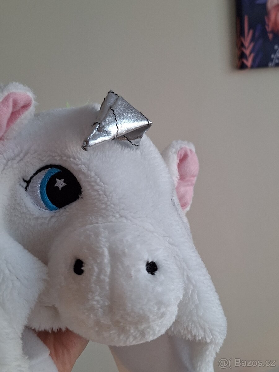 Zimní čepice šála - jednorožec - 4