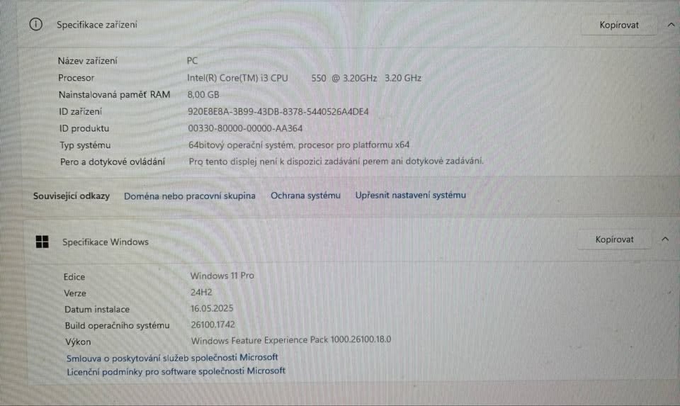 STARŠÍ HERNÍ PC/4JÁDRO/NVIDIA/SSD/8GBRAM/W11 - 4