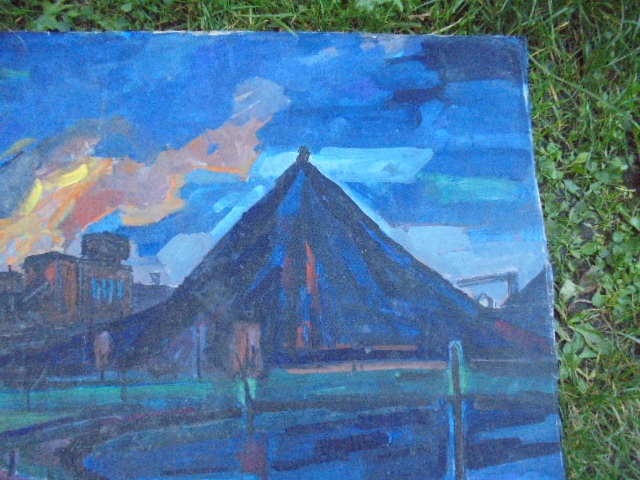 OBRAZ OLEJ NA KARTONU--JIŘÍ TOROŇ - 4