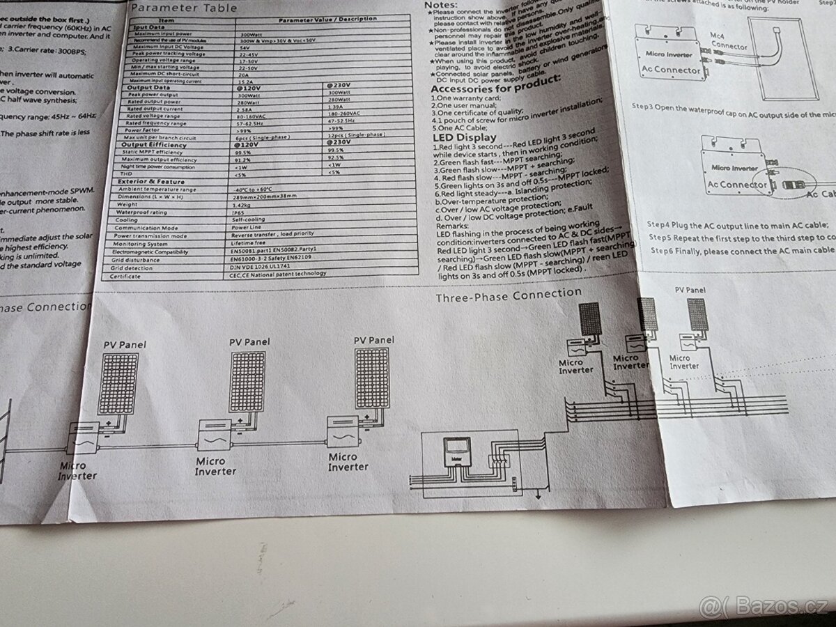 Mikroinvertor YC-300 300W - 4