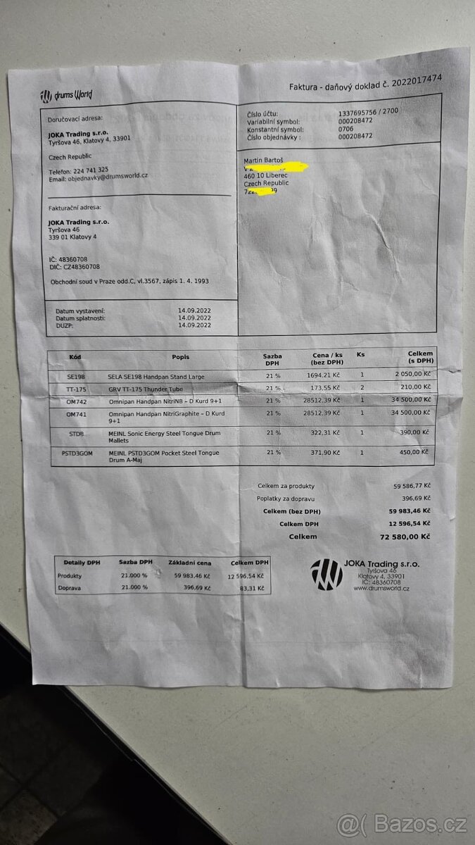 Handpan Omnipan NitriNB – D Kurd 9+1, PC 35000 Kč - 4