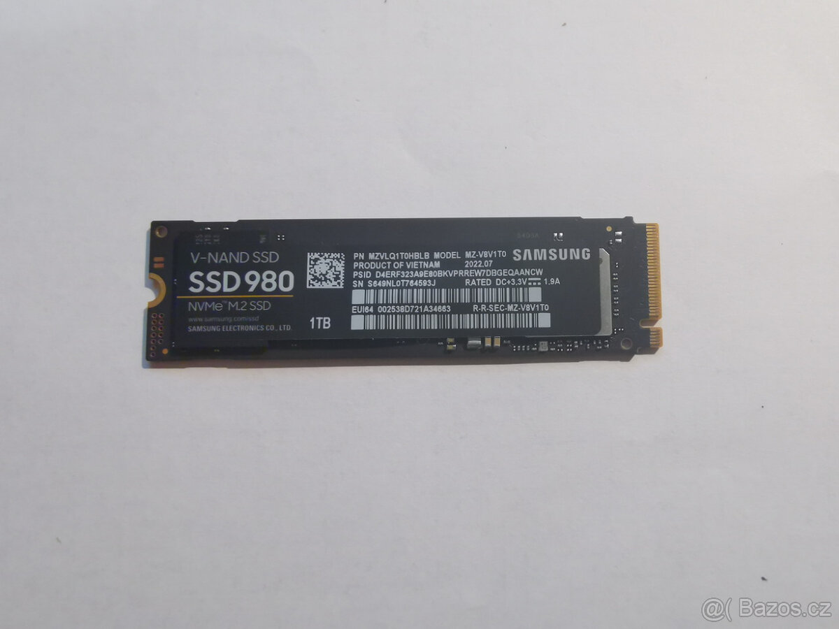 SSD 1TB Samsung 980 M.2 NVMe 100% stav - 4