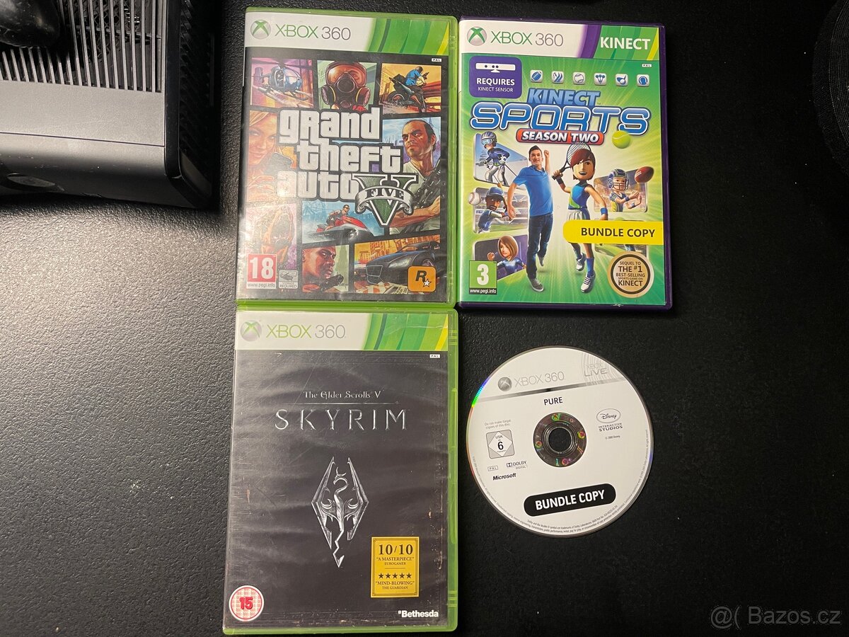 Xbox 360 slim 250gb + Kinect + 9her - 4