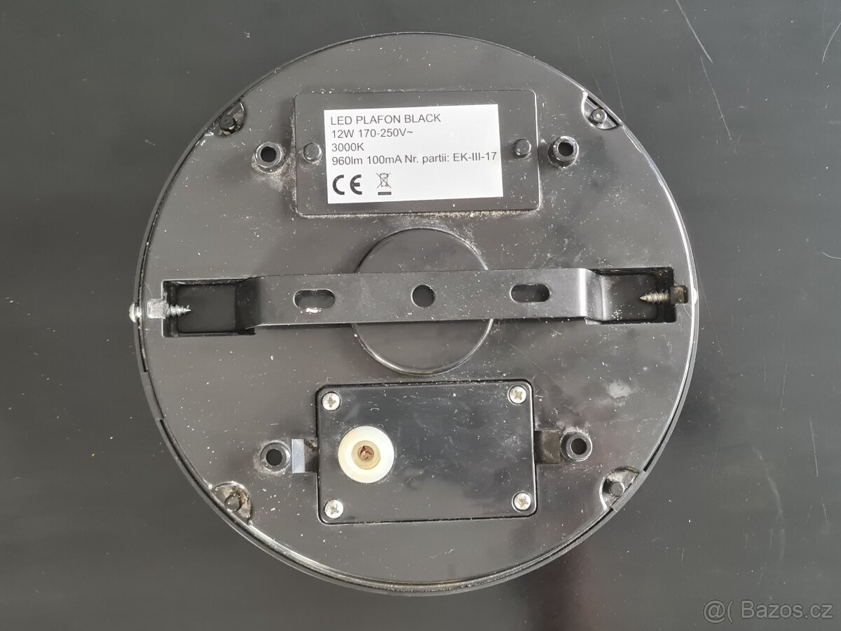 581 - koupelnové stropní svítidlo LED PLAFON BLACK - 4