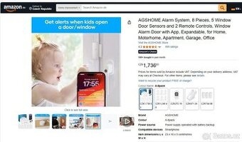 Nový nepoužitý ALARM zabezpečení OKEN a DVEŘÍ. - 4