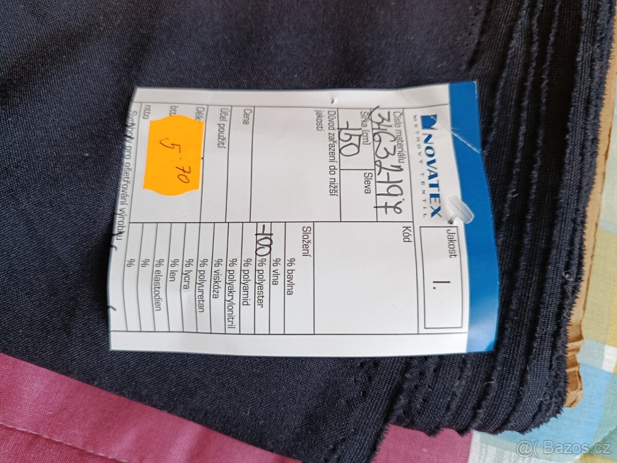 Látky - různý materiál - 4