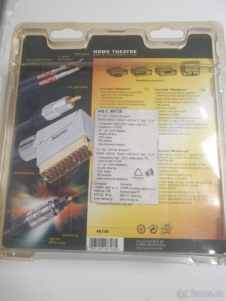 SCART kabel HAMA 21- pinový 5m - 4