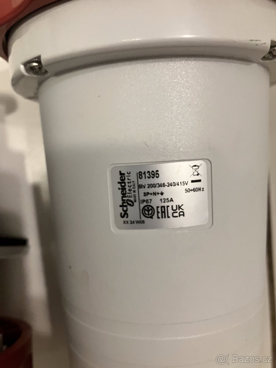 Zástrčka+zásuvka 400V 125A - 4