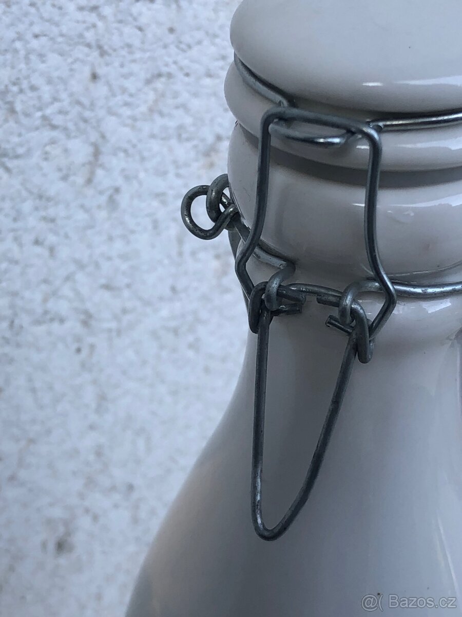 Keramická nadoba na mléko, vintage styl. - 4