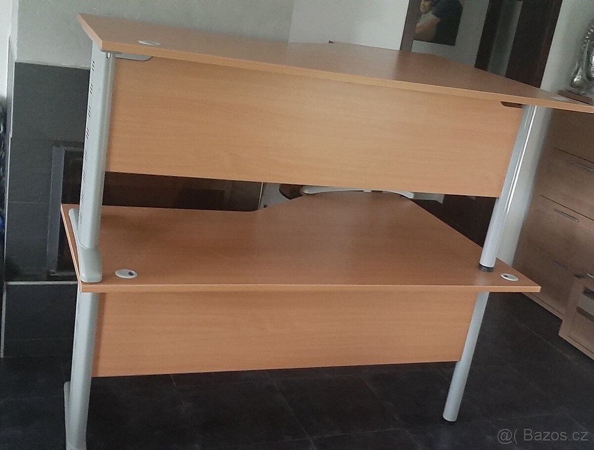 VELKÝ rohový kancelářský stůl, 2 ks, levý - 4