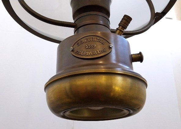 Mosazný lustr petrolejka - 4