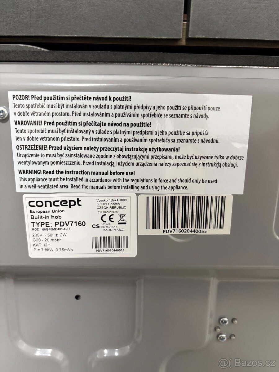 Concept PDV7160 - černá plynová deska - 4
