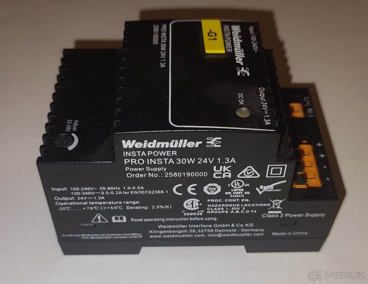 napájecí zdroj Weidmüller PRO INSTA 30W 24V 1.3A - 4
