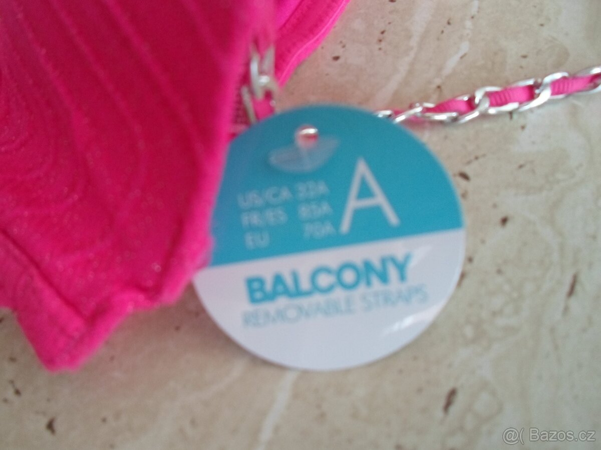 Růžové plavky plavková podprsenka 70A - 4