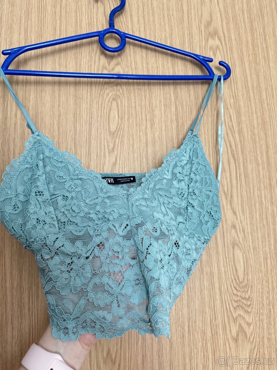 Krajkový crop top Zara - 4
