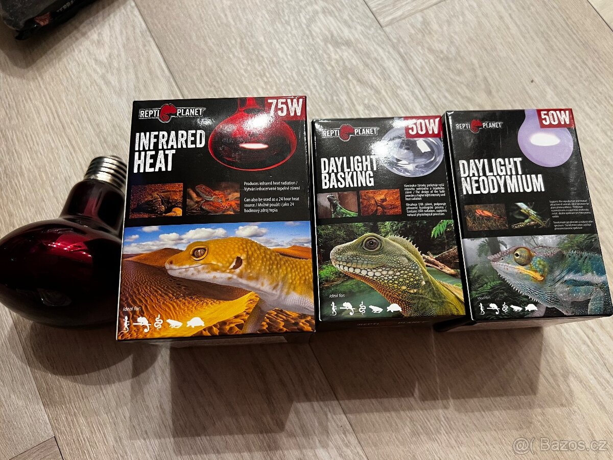 REPTI PLANET výhřevné a denní žárovky + dome lampa (set) - 4