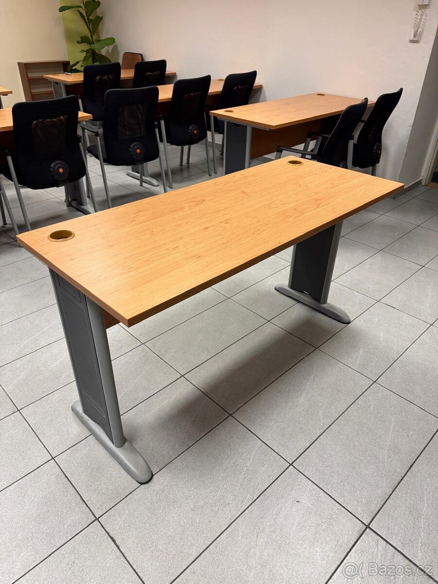 HOBIS kancelářský stůl pracovní rovný - CS 1400, třešeň - 4