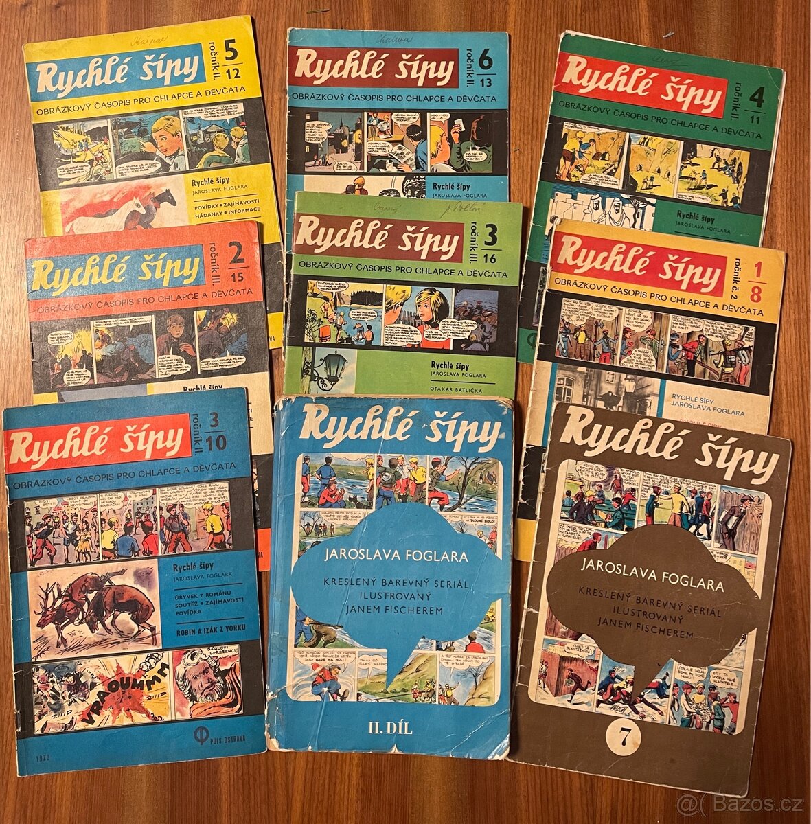 Rychlé šípy, Foglar, Fischer, Čermák - 9 sešitů,1969-71 - 4