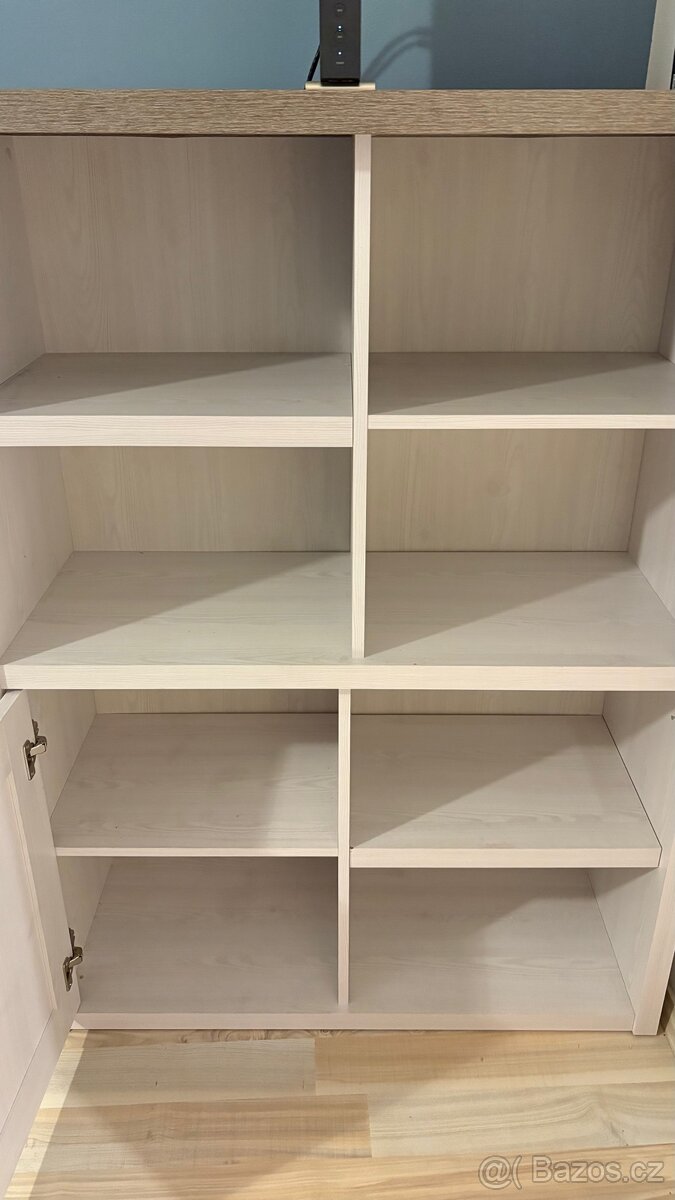 Obývací stěna PARVATI - pinie bílá/dub truffel - 4