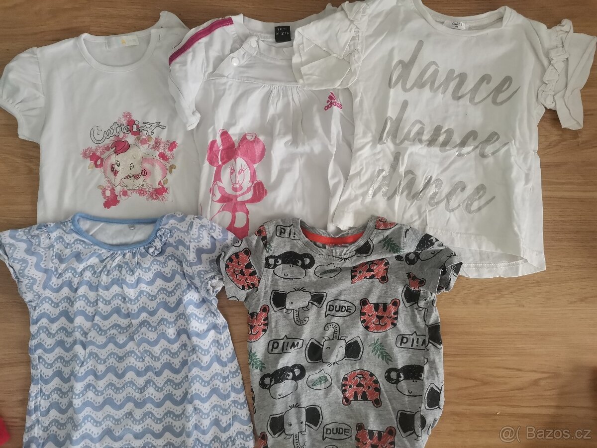 trička dlouhý, krátký rukáv holka kluk vel 98 2-3 roky - 4