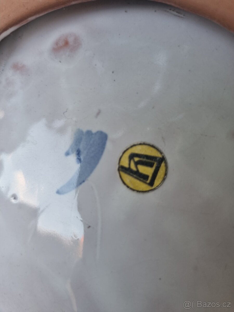 Stará malovaná keramická mísa - 4