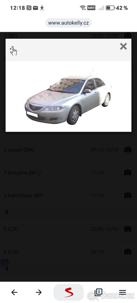 Zadní víko kufru Mazda 6 - 4