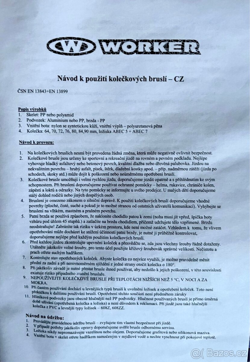 Kolečkové brusle č. 39 Worker sofore - 4