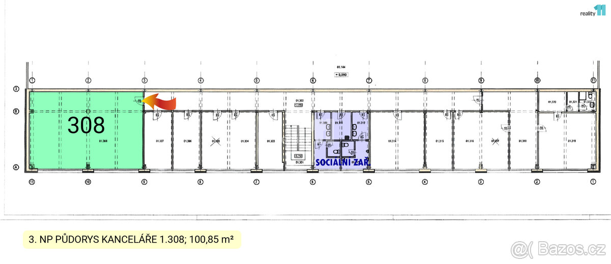 Pronájem kancelářských prostor 1.308 - 4
