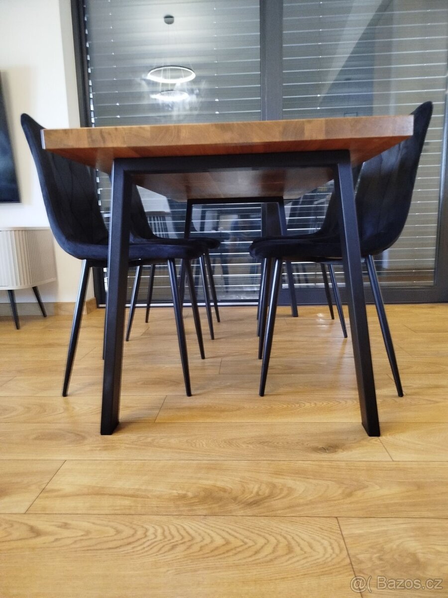 Kovové nohy na stůl ve tvaru U černé (2 ks v sadě) - 4