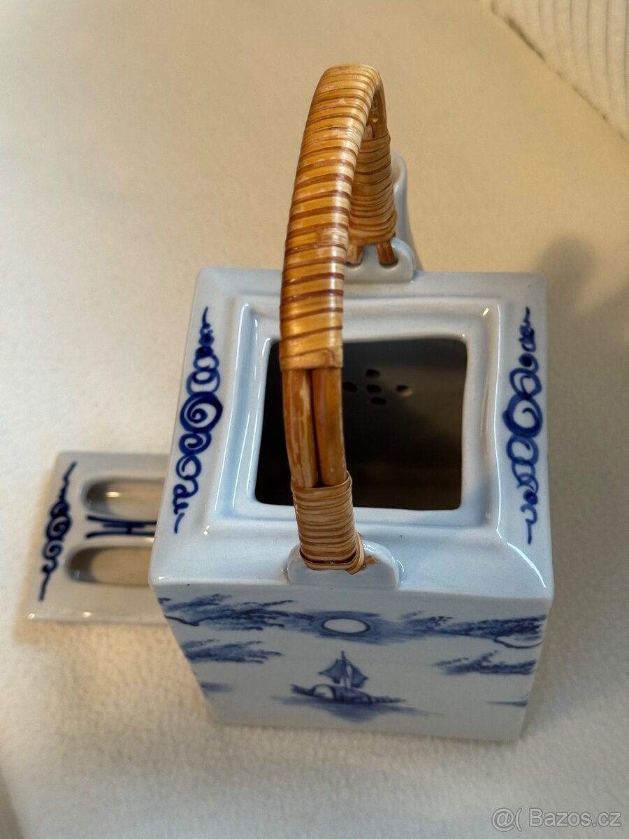 Stará čínská čajová souprava- modrobílé barvy. - 4