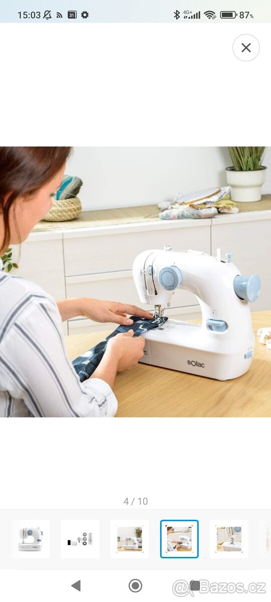 Šicí stroj Solac SW8220 Coton 12.0 bílý - 4