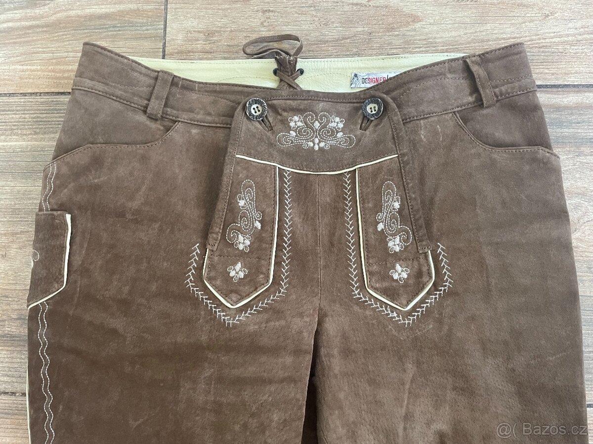 Pánské kožené dirndl kraťasy vel. S/M - 4