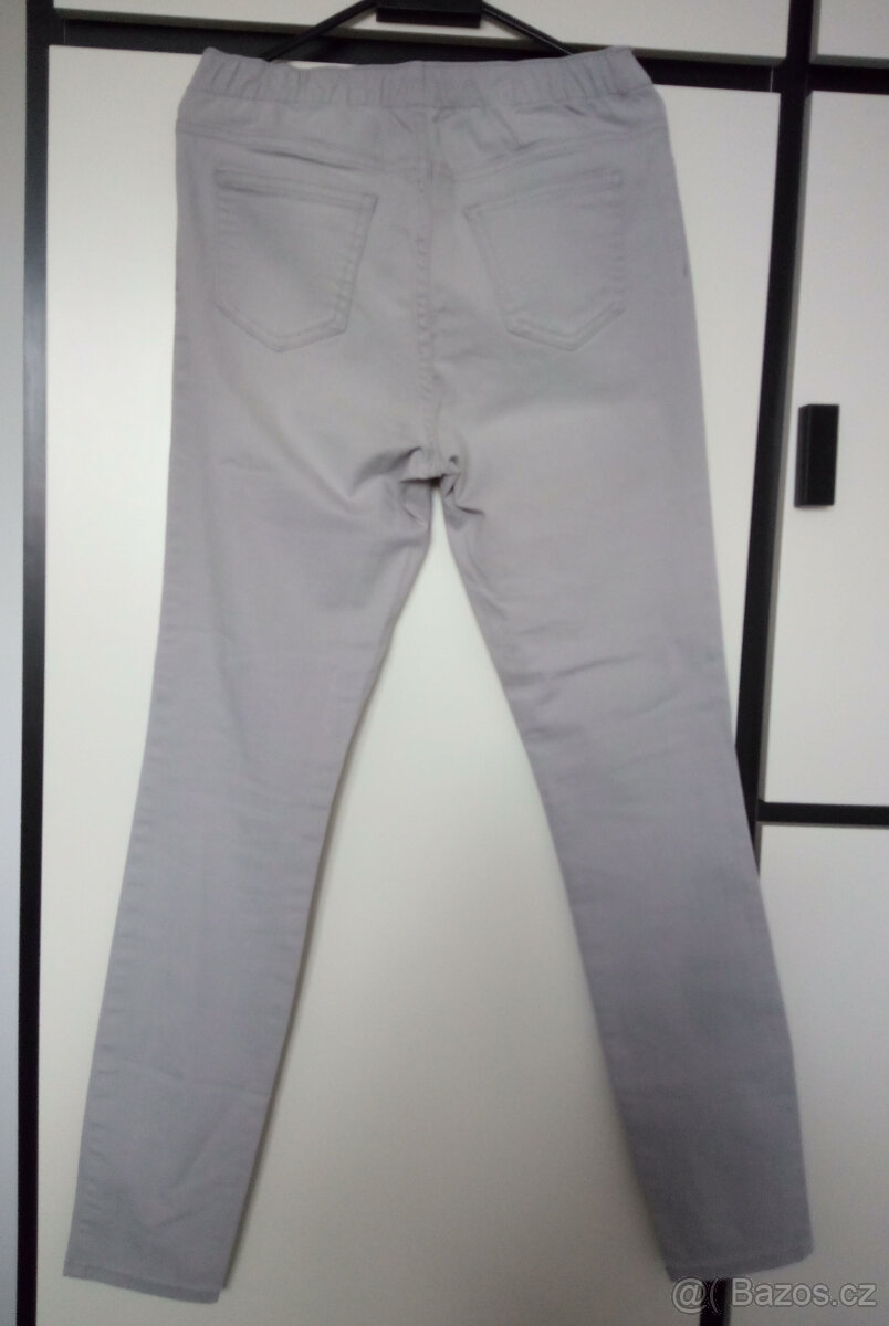 Dámské "džínové" elastické kalhoty C&A, vel. 34, šedé - 4