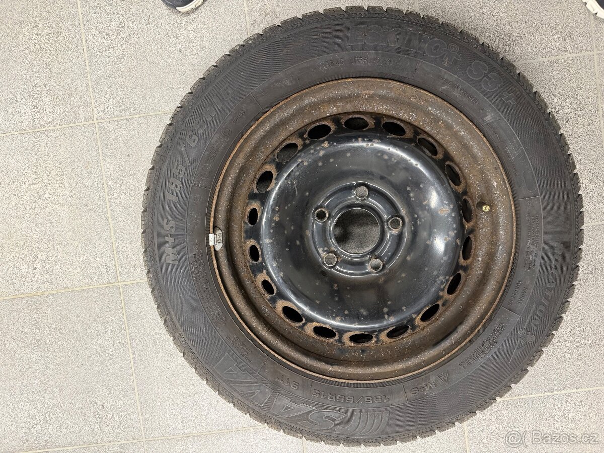 Zimní pneu + ocelové disky + TPCM ventily 15” - 4