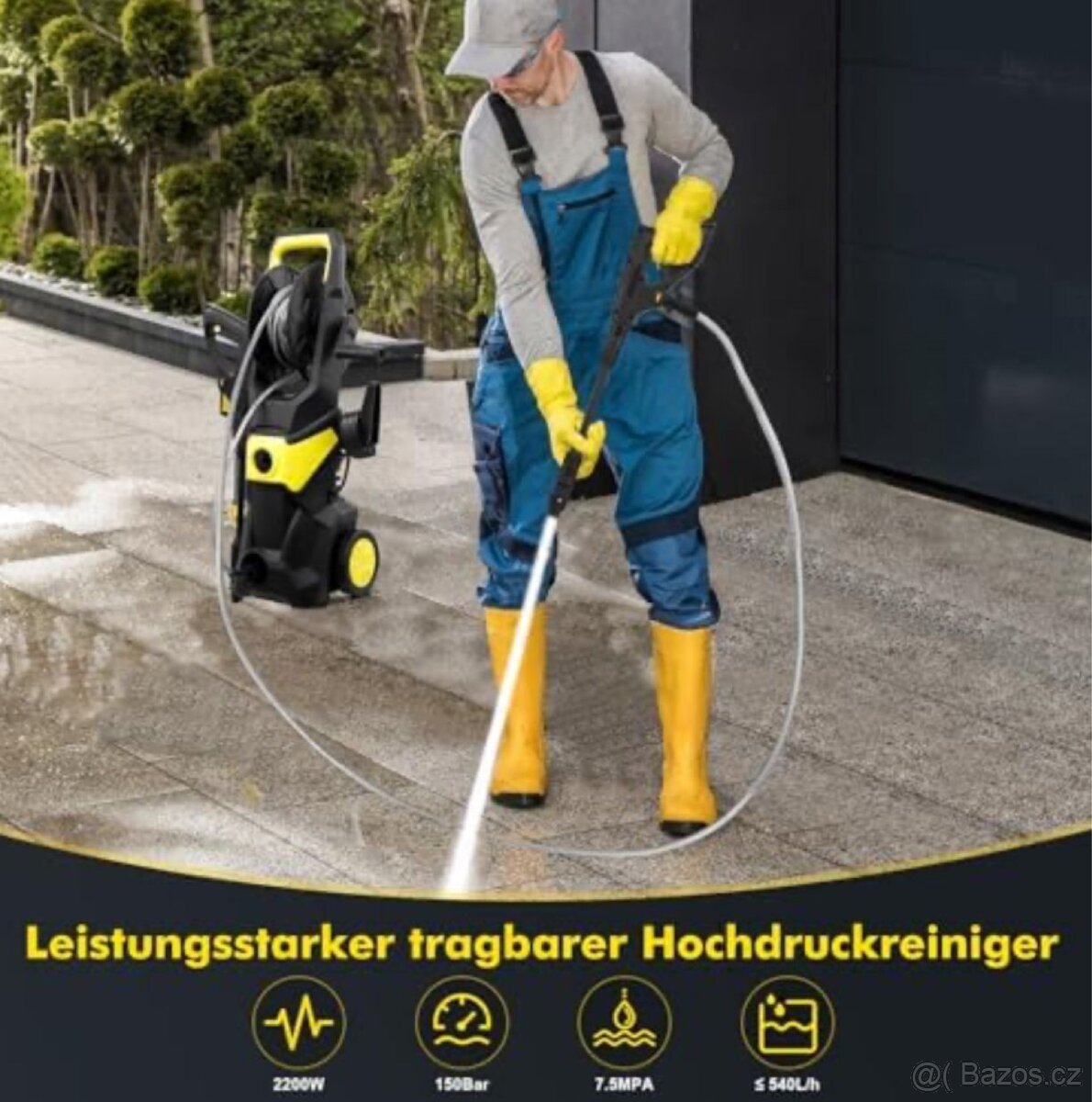 Vysokotlaký čistič Wowspeed, 220 V, 150 barů - 4