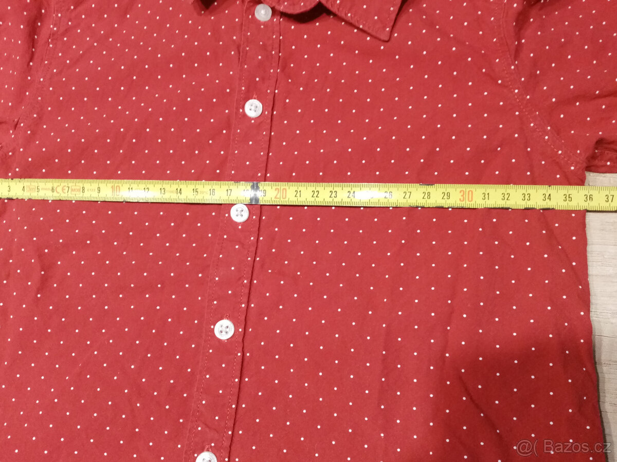 červená košile HM vel. 122 - 4