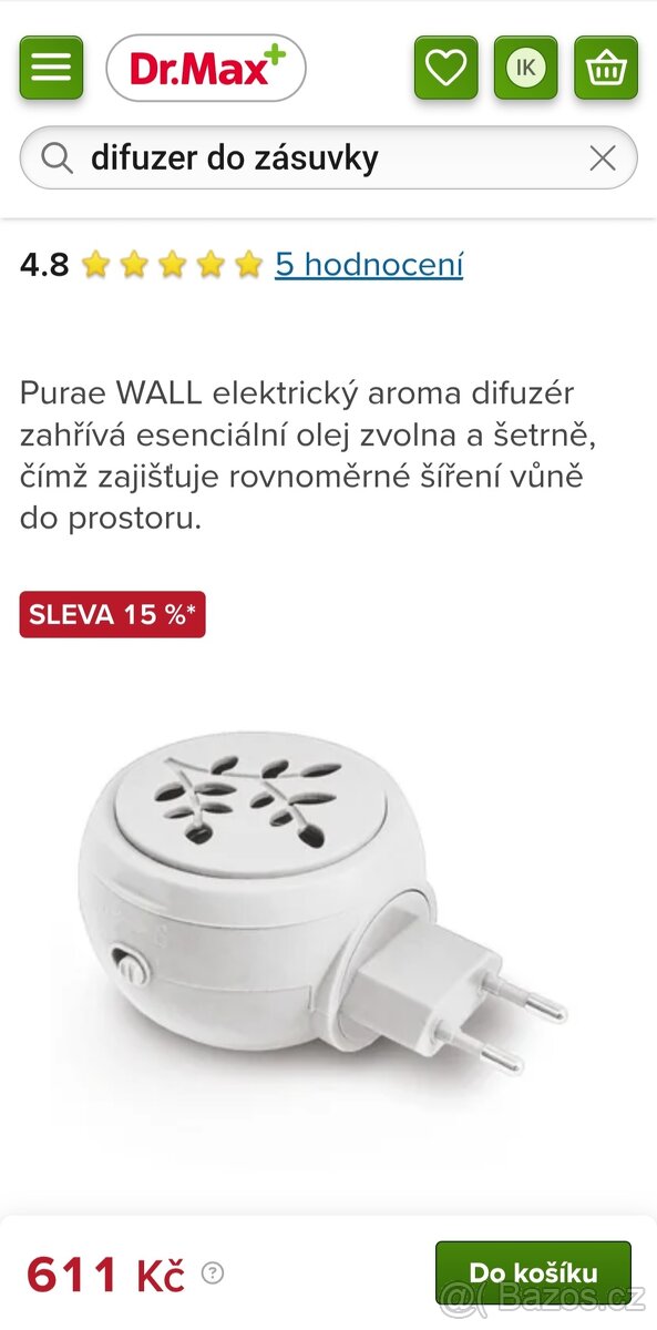 Difuzer do zásuvky Purae - 4