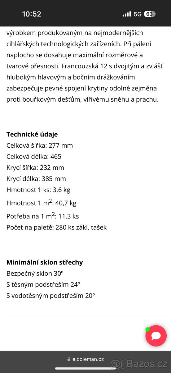 Střešní taška hranice francouzská 12 |. 60m čtverečních - 4