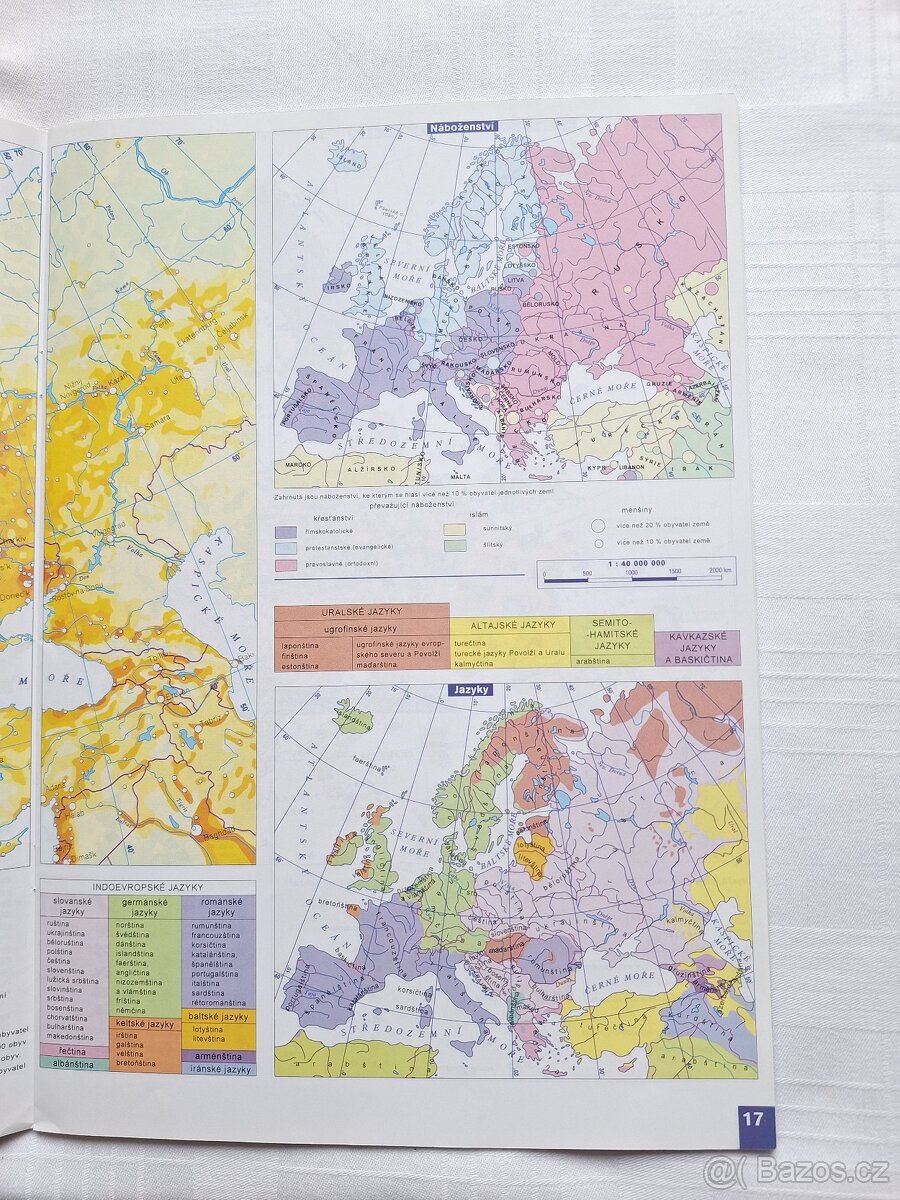 Školní atlas Evropy Kartografie Praha - 4