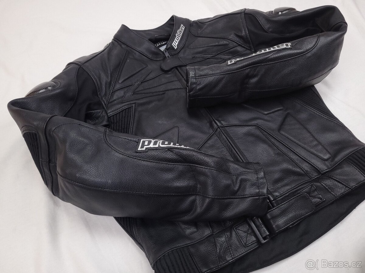 Probiker PRX Black pánska kožená kombinéza na moto 52 L - 4