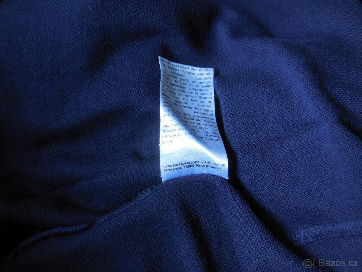 pánské Lacoste tm.modré polotričko,ba dl.ruk, 2XL 3XL - 4