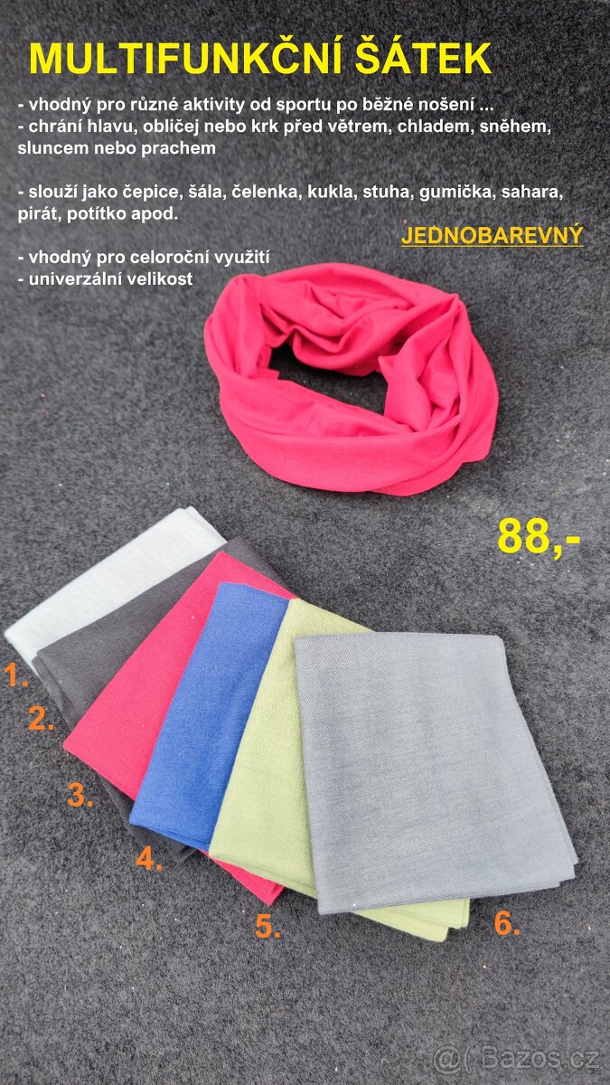 Šátky, šály, šálky, tunely....15% sleva na vše - 4