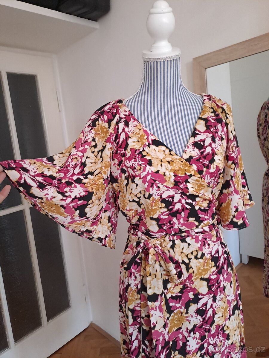 Zavinovací midi šaty Lindex, vel. M - 4